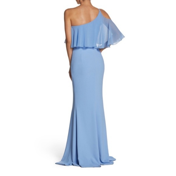 Dress the Population Blue Bridal One Shoulder L - Picture 2 of 6